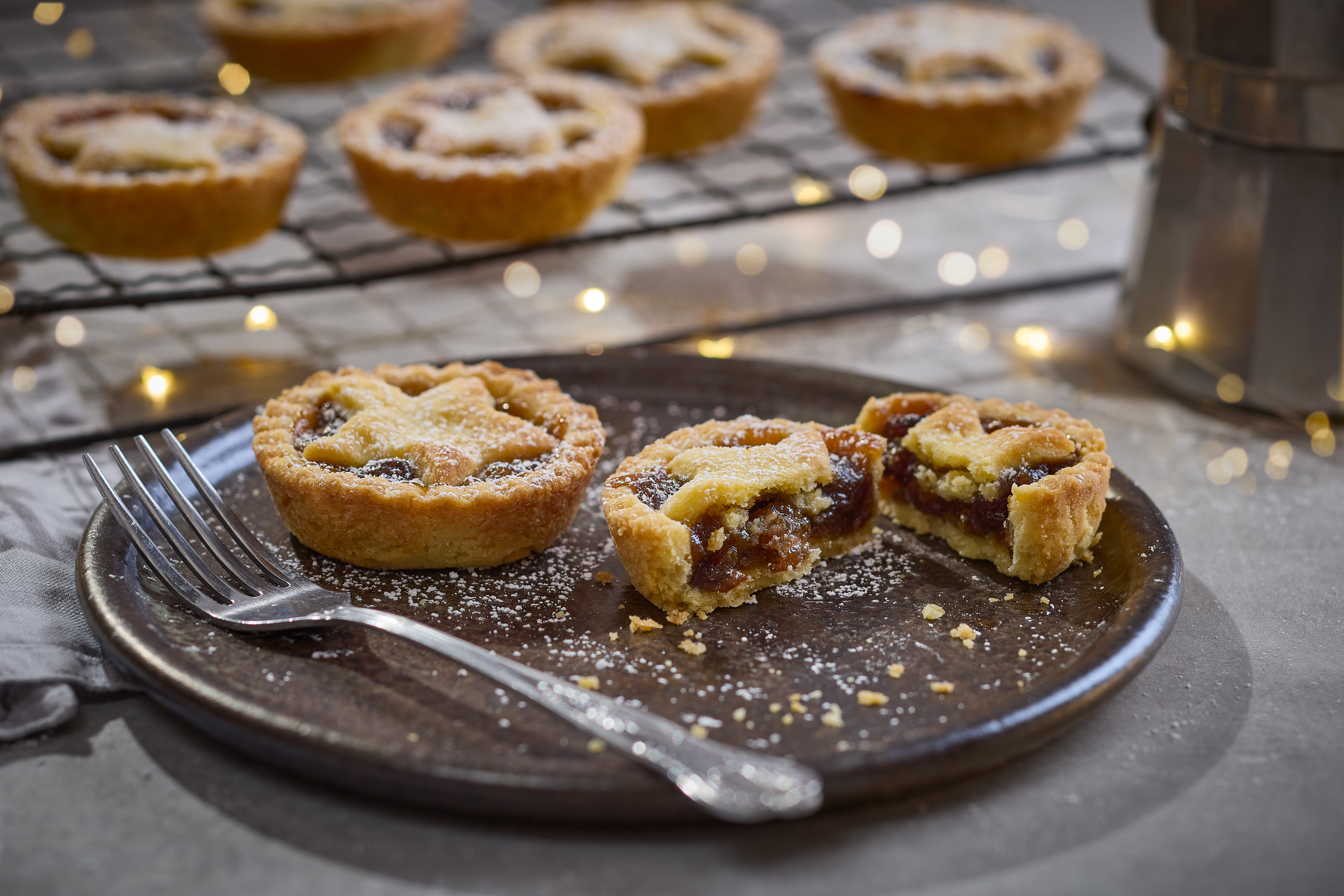 Star Mince Pies on a plate