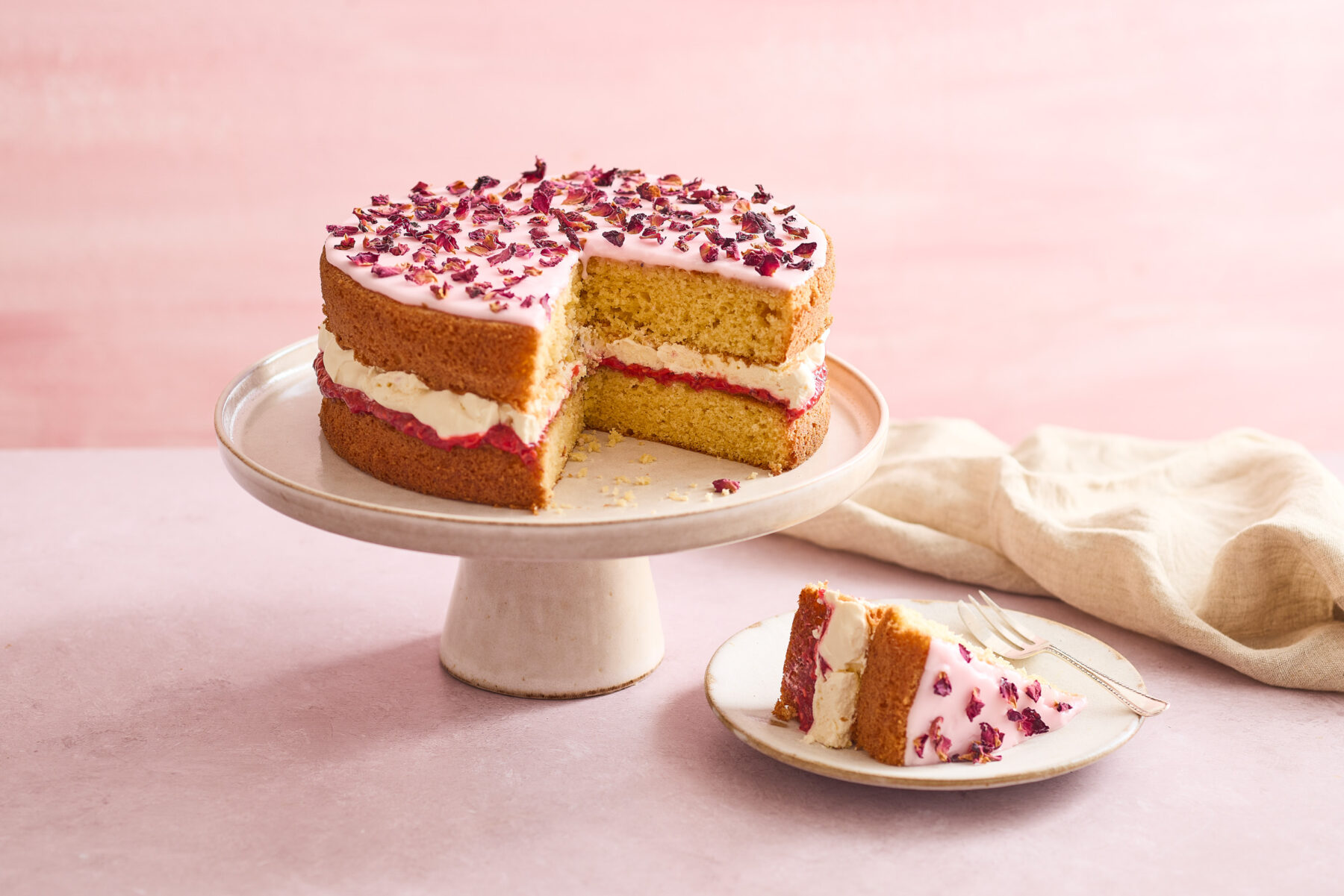 Raspberry & Rose Victoria Sponge